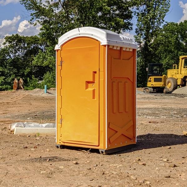 how often are the portable toilets cleaned and serviced during a rental period in Keswick